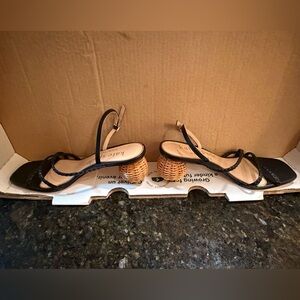 Kate Spade Valencia Rattan Heels. Size 8B